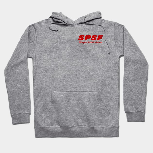 SPSF Maple Subdivision Red Hoodie by Kodachrome Railway Colors